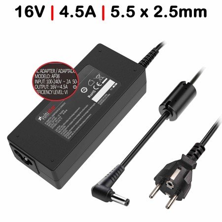 Carregador para Portatil IBM Lenovo 16V 4.5A 72W