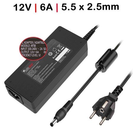 Carregador para TFT Monitor 12V 6A 72W