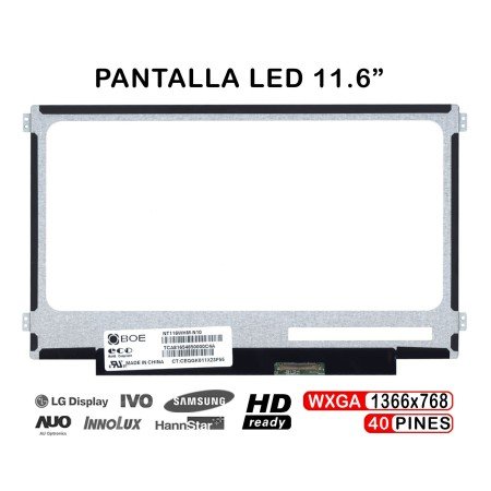 Ecrã LED de 11.6" para Portatil  LP116Wh2 Tlc1 N116Bge-L41 Rev. C1