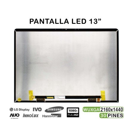 Ecrã LED de 13" para Portatil Tv130Wtm-Nh0 2160X1440 30 Pines
