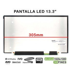 Ecrã LED de 13.3" Polegadas para Portatil Sharp Lq133M1Jw02A FHD 30 Pines 305mm