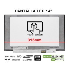 Ecrã LED Tátil de 14" para Portatil N140Hcn-Ea1 Rev.C5 SD10Z34907 FHD 40Pines 315mm