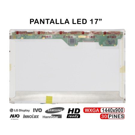 Ecrã LCD de 17" para Portatil LP171W01 LP171Wp4 LP171Wx2 LTN170X2-L02 N170C2-L02 B170Pw06