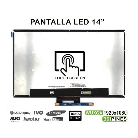 Ecrã LED Tátil 14" para Portatil HP Pavilion X360 14M-By FHD