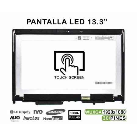 Ecrã com Tátil de 13.3" para Portatil Lenovo ThinkPad X380 Yoga 20Lh FHD 02Da168
