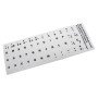 Etiqueta para Teclado Castellano Branco com Letras Pretos
