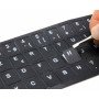 Etiqueta para Transformar-Se em Teclado em Espanhol / Castellano Prata com Letras em Preto