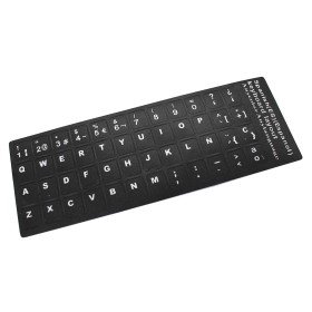 Etiqueta para Transformar-Se em Teclado em Idioma Espanhol / Castellano Preto