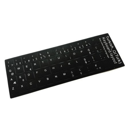 Etiqueta para Transformar-Se em Teclado em Idioma Turco Preto
