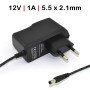 Carregador para Tiras de LED Roteadores Câmeras de Segurança 12V 1A 5.5X2.1mm
