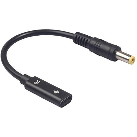 Adaptador USB-C Fêmea a 5.5X2.5mm Macho 65W de 15Cm
