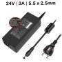 Carregador 24V 3.0A 72W 5.5mm X 2.5mm