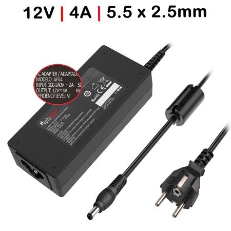 Carregador para Televisores Router Impressoras 12V 4A 48W 5.5X2.5 mm