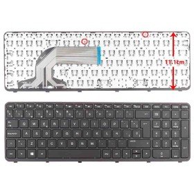 Teclado para Portatil HP 350 G1 355 G2 Preto