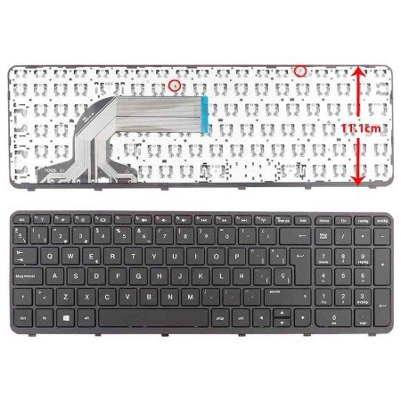 Teclado para Portatil HP 350 G1 355 G2 Preto