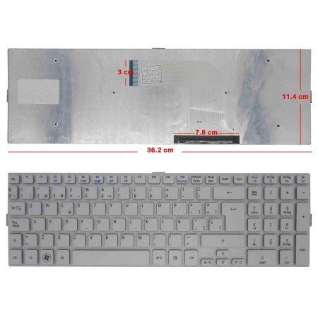Teclado para Portatil Acer Aspire 5943 5943G 5950G 8943 8943G 8950G Kbi170A194