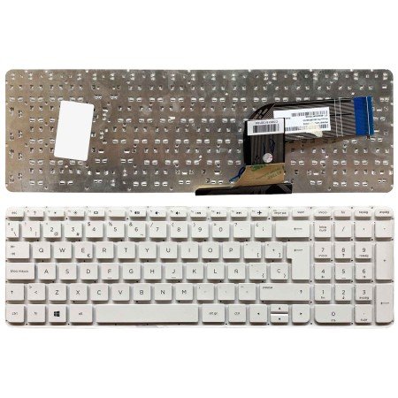 Teclado em Cor Branco para Portatil HP Pavilion 17-F Sem Estrutura
