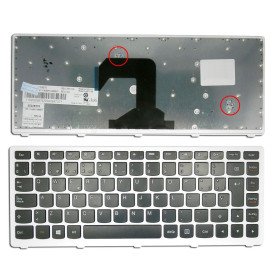 Teclado para Portatil Lenovo S400 Preto com Estrutura Branco