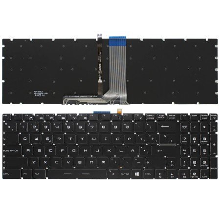 Teclado para Portatil MSI Gt62 Gt72 Ge62 Ge72 Gs60 Gs70 Gl62 Nsk-Fb1Ln Retroiluminado