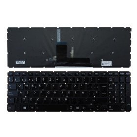 Teclado Retroiluminado para Portatil Toshiba Satellite L50-B Brillante Sem Estrutura