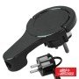 Ficha Schuko Macho C/ Terra Anel Extração 250V Preto