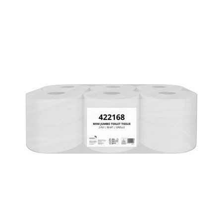 Papel Higiénico Jumbo 12x90mts 2 Folhas 12 rolos