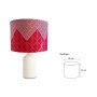 Abajur Artesanal com Padrão Geométrico - Rosa