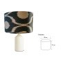 Abajur Artesanal com Padrão Abstrato - Preto e Branco