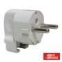 Ficha Schuko Macho C/ Terra Lateral 220V Branco