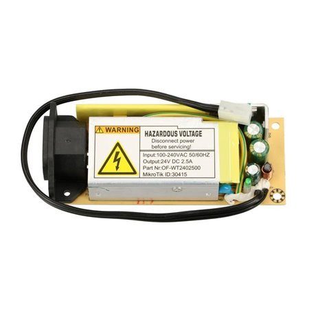 Fonte de alimentação Mikrotik 24V2Apow para Ccr1009-7G-1C-1S+ e Crs317-1G-16S-Rm
