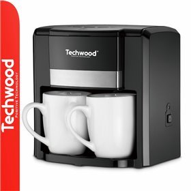 Cafeteira Elétrica 500W C/ 2 Canecas Preto TECHWOOD