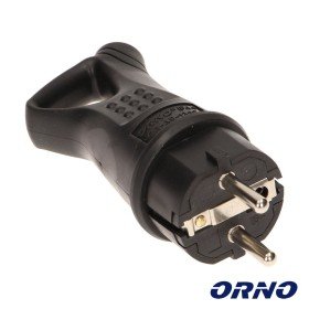 Ficha Schuko Macho 16A Preta Orno