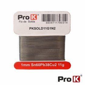 Solda 1mm Sn60Pb38Cu2 11g PROK