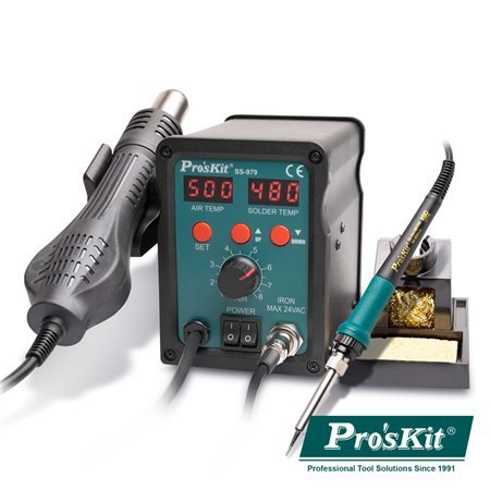 Estação de Soldar SMD Ar Quente 2 Em 1 700W PROSKIT