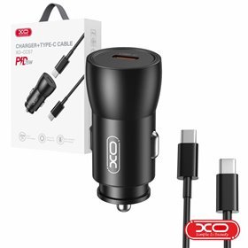 Adaptador Isqueiro USB-C PD 25W C/ Cabo USB-C 1M XO