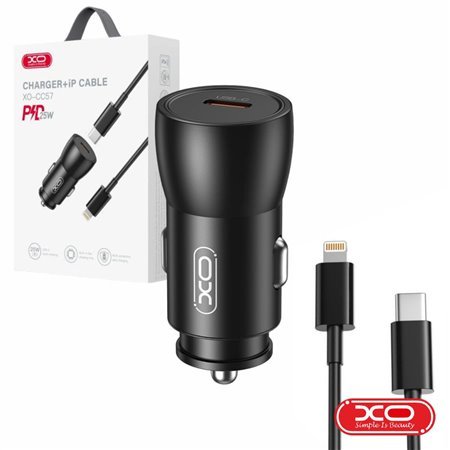 Adaptador Isqueiro USB-C PD 25W C/ Cabo Lightning 1M XO