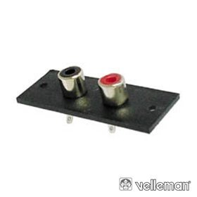 PLACA RCA DE 2 FICHAS FÊMEA VELLEMAN