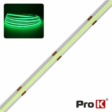Fita COB 24V 16W/m Verde 10m IP44 PROK