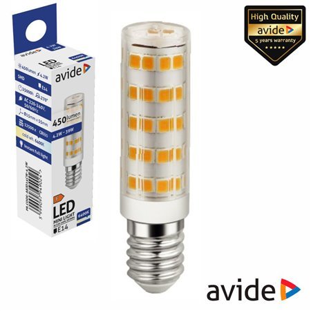 Lâmpada LED E14 JD 4.2W 230V 6400K 450lm AVIDE
