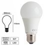 LÂMPADA E27 7W60W 230V 7 LEDS SMD 3528 GLOBO BRANCO QUENTE
