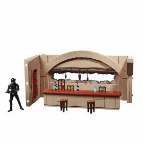 Conjunto nevarro cantina + figura hasbro 9 -5 cm death trooper the mandalorian star wars vintage f39025