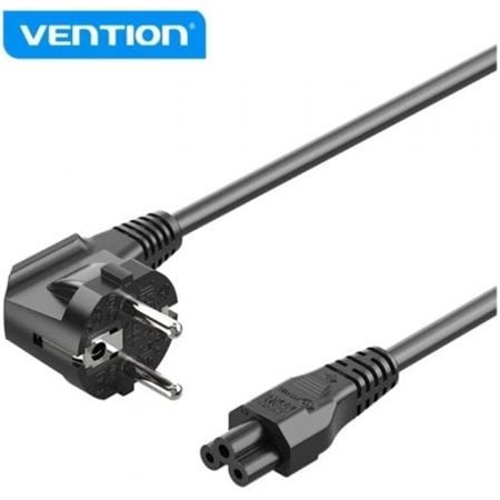 Cabo de Alimentação Vention ZCKBAC/ IEC C5 Fêmea - CEE7 Macho/ 1.8m/ Preto