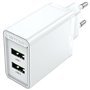 Carregador de Parede Vention FBAW0-EU/ 2xUSB/ 18W/ Branco