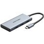 Docking USB Tipo-C Vention TOOHB/ 1xHDMI/ 3xUSB/ 1xLeitor Placas SD e MicroSD/ Cinza