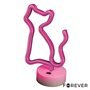 Luz LED Neon em Forma de Gato c/ Base