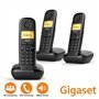 Conjunto 3 Telefones s/ Fios A170 Preto Gigaset