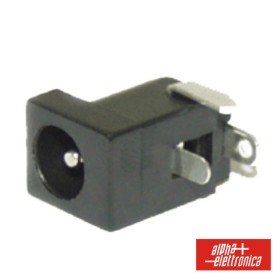 Ficha Alimentação Dc Macho P/ Ci De Soldar 2Mm