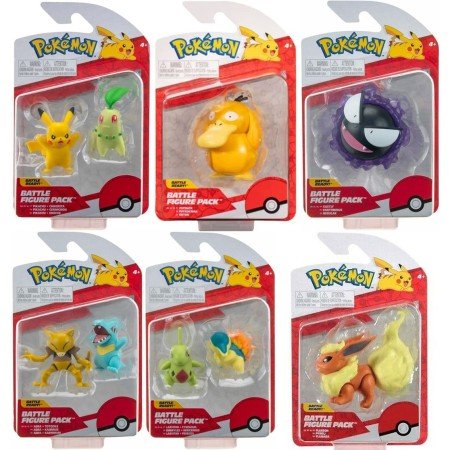 Pack de 6 figuras pokémon battle wave 10