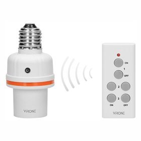 Casquilho p/ Lâmpada E27 c/ Comando s/ Fios Virone