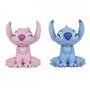 Pacote de 2 figuras flocadas enesco Disney Stitch e Angel Kiss
